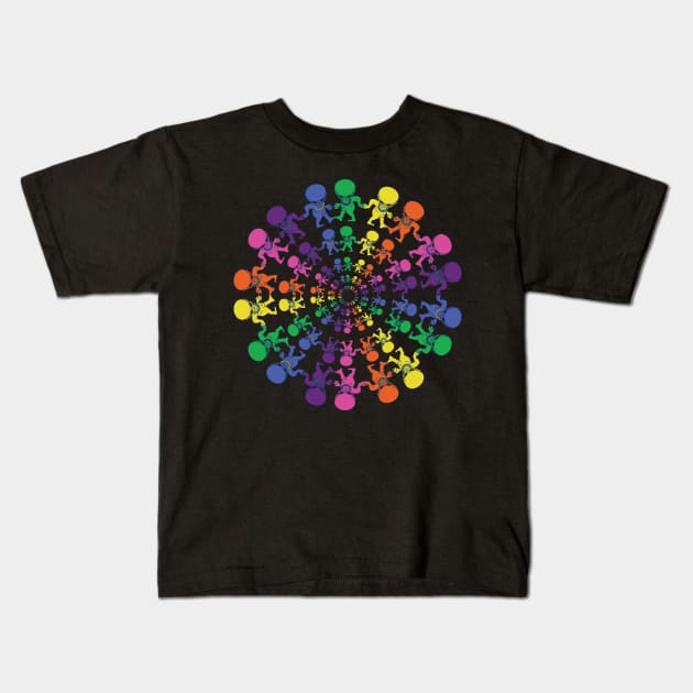 Dancing Aliens Spiral Jam Kids T-Shirt by Gimmickbydesign